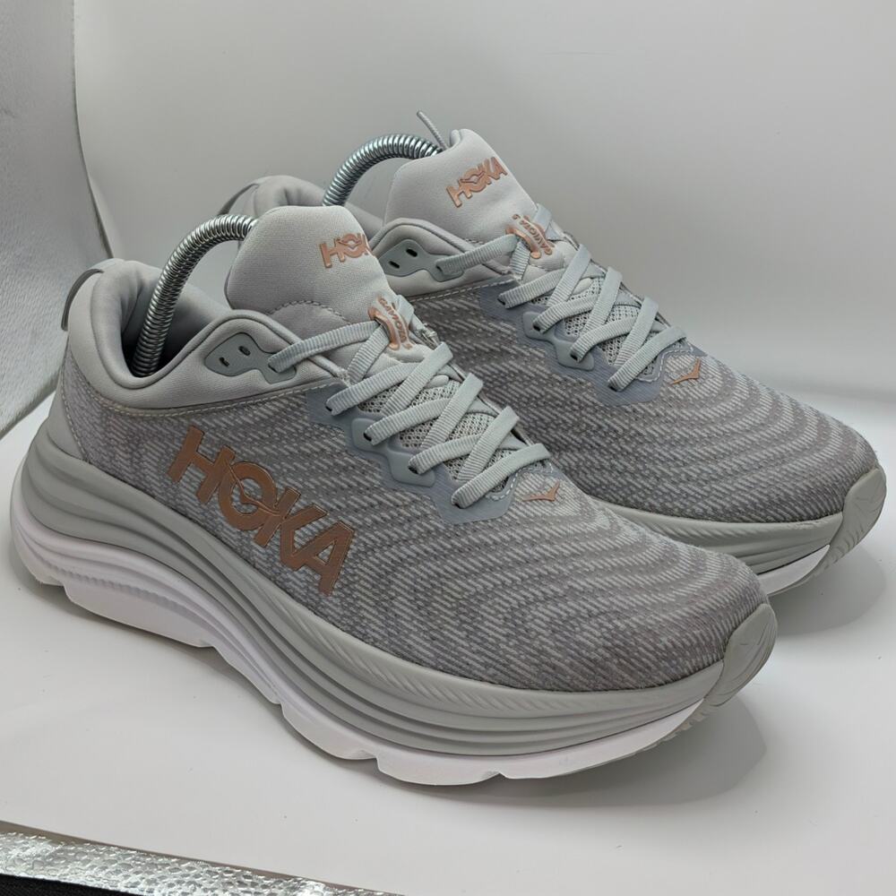 Hoka One One Gaviota 5 Harbor Mist Rose Gold Womens 9B UK 7.5 Running Shoes